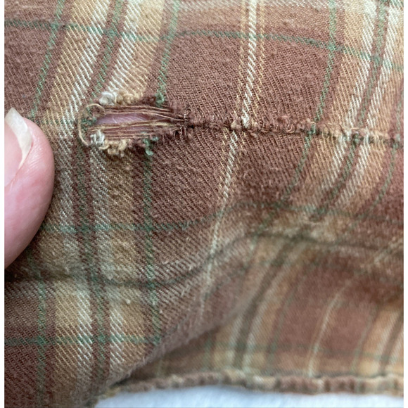 Fender Custom Shop Hoodie Shirt Mens M Rust Plaid Twill Surfer Skater Grunge - Picture 12 of 12